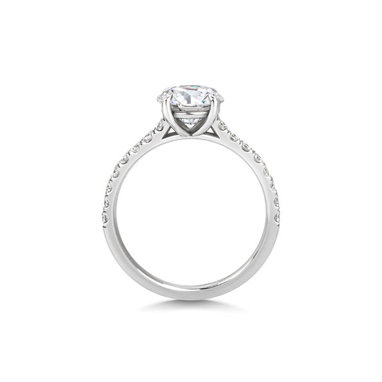 1.5 CT Round Solitaire CVD F/VVS1 Diamond Engagement Ring 4