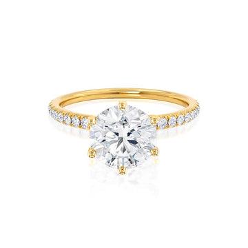 2.20 CT Round Shaped Moissanite Solitaire Engagement Ring 3
