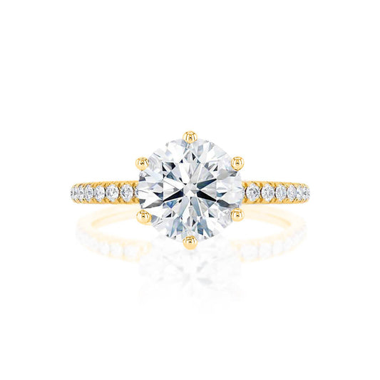 2.20 CT Round Shaped Moissanite Solitaire Engagement Ring 4