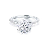 2.20 CT Round Shaped Moissanite Solitaire Pave Style Engagement Ring 5