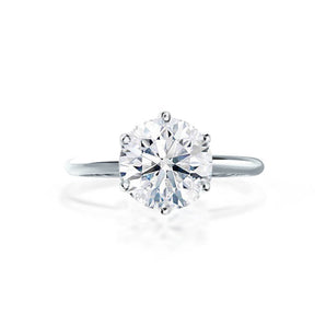 2.20 CT Round Shaped Moissanite Solitaire Engagement Ring 4