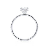 1.50 CT Oval Shaped Moissanite Hidden Halo Style Engagement Ring 5