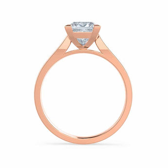 0.9 CT Princess Shaped Moissanite Solitaire Engagement Ring 2