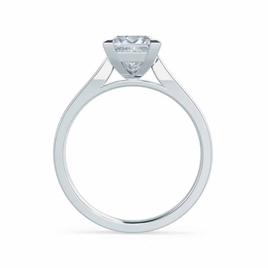 1.50 CT Princess Shaped Moissanite Solitaire Style Engagement Ring 3