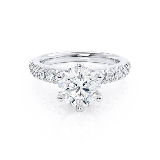 1.90 CT Round Shaped Solitaire Moissanite Engagement Ring 3