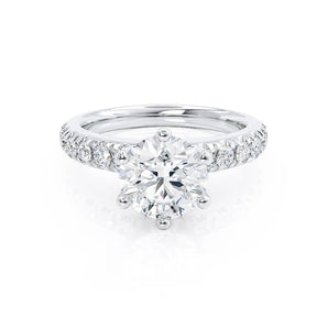 1.90 CT Round Shaped Moissanite Solitaire Style Engagement Ring 3