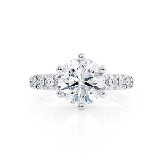 1.90 CT Round Shaped Moissanite Solitaire Style Engagement Ring 5