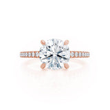 1.50 CT Round Shaped Moissanite Solitaire Style Engagement Ring 3