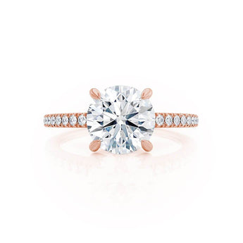 1.50 CT Round Shaped Moissanite Solitaire Style Engagement Ring 3