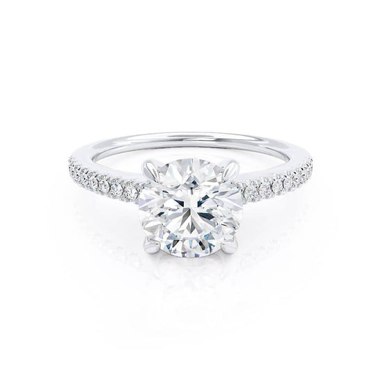1.50 CT Round Shaped Moissanite Solitaire Engagement Ring 1