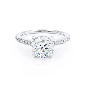 1.5 CT Round Shaped Moissanite Solitaire Engagement Ring 1