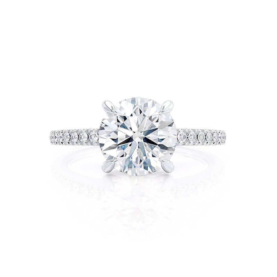 1.50 CT Round Shaped Moissanite Solitaire Engagement Ring 1