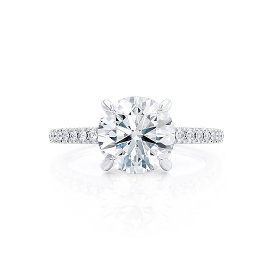 1.5 CT Round Shaped Moissanite Solitaire Engagement Ring 3