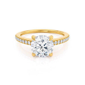 1.5 CT Round Shaped Moissanite Solitaire Style Engagement Ring 1