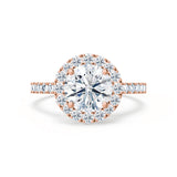 1.0 CT Round Shaped Moissanite Halo Style Engagement Ring 7