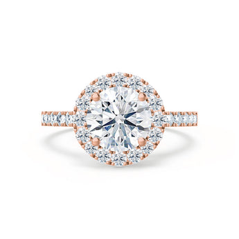 1.0 CT Round Shaped Moissanite Halo Style Engagement Ring 7