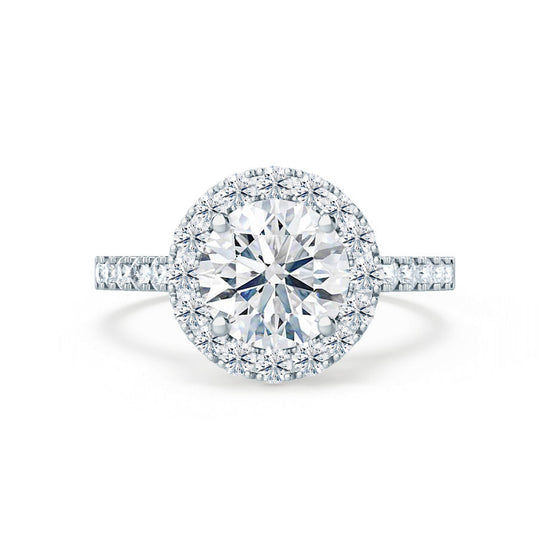 1.0 CT Round Shaped Moissanite Halo Style Engagement Ring 8