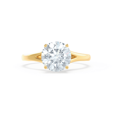 0.50 CT Round Shaped Moissanite Solitaire Engagement Ring 3