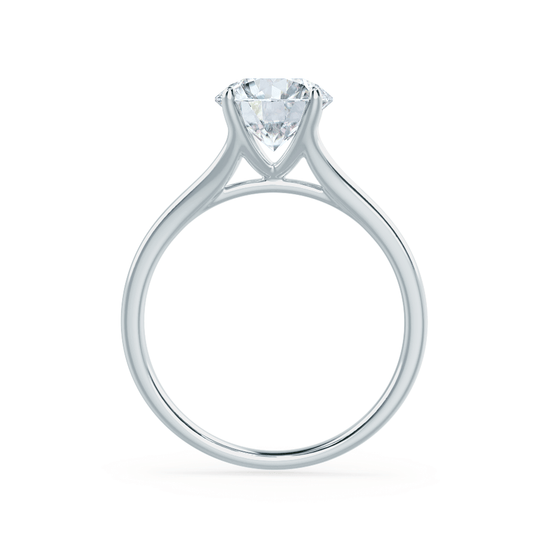 0.50 CT Round Shaped Moissanite Solitaire Engagement Ring 7