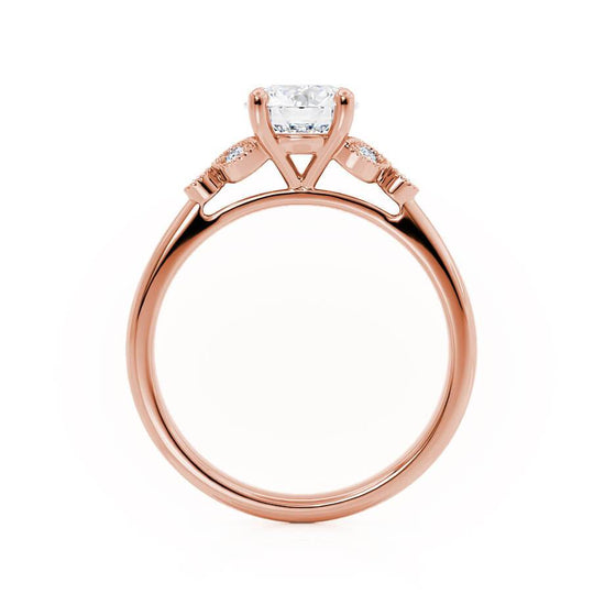 1.5 CT Round Shaped Moissanite Cluster Style Engagement Ring 5