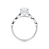 1.0 CT Round Shaped Moissanite Solitaire Pave Style Engagement Ring 6