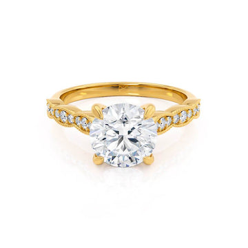 1.0 CT Round Shaped Moissanite Solitaire Engagement Ring 2