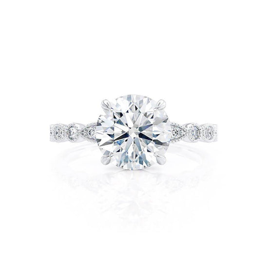1.0 CT Round Shaped Solitaire Moissanite Engagement Ring 4