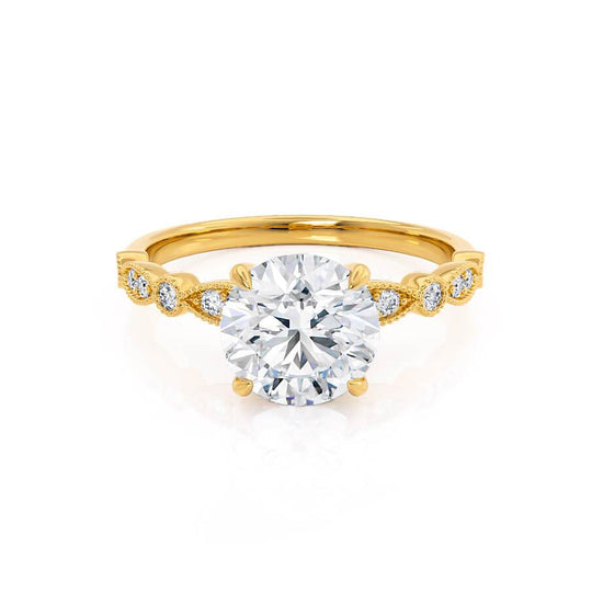 1.0 CT Round Shaped Moissanite Solitaire Style Engagement Ring 2