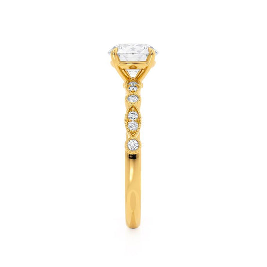 1.0 CT Round Shaped Moissanite Solitaire Style Engagement Ring 3