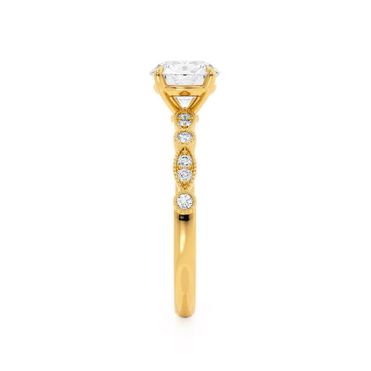 1.0 CT Round Shaped Moissanite Solitaire Style Engagement Ring 3