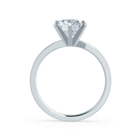 1.50 CT Round Shaped Moissanite Solitaire Engagement Ring 4