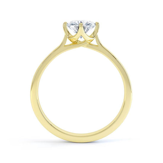 1.0 CT Round Shaped Moissanite Solitaire Engagement Ring 3