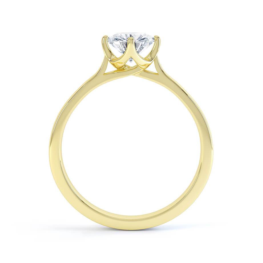 1.0 CT Round Shaped Moissanite Solitaire Engagement Ring 3