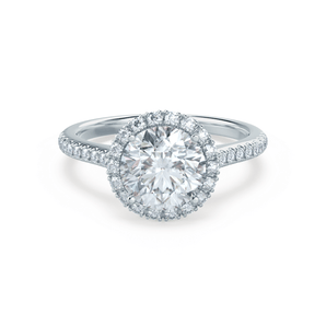 1.0 CT Round Shaped Moissanite Halo Style Engagement Ring 3