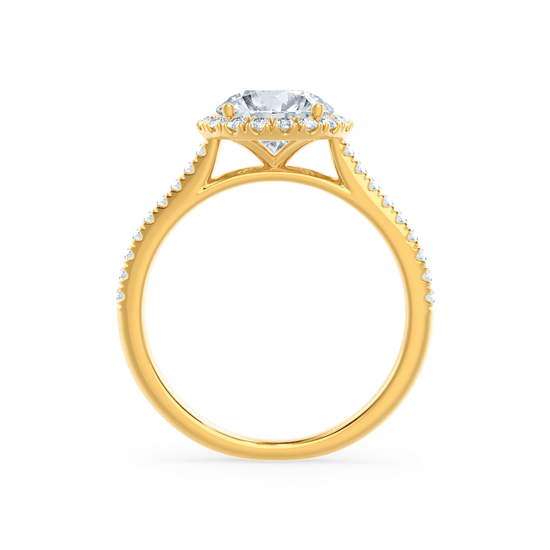 1.0 CT Round Shaped Moissanite Halo Style Engagement Ring 5