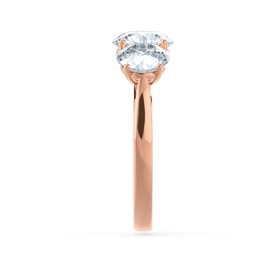 1.50 CT Round Shaped Moissanite Three Stone Style Engagement Ring 4