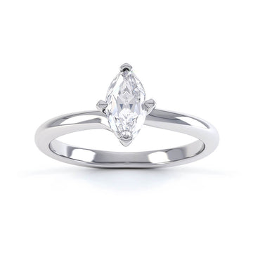 0.70 CT Marquise Shaped Moissanite Solitaire Style Engagement Ring 1