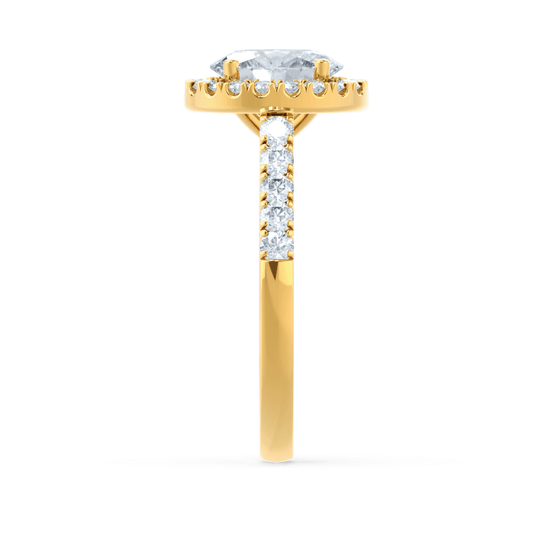 1.50 CT Oval Shaped Moissanite Halo Style Engagement Ring 3