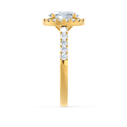 1.50 CT Oval Shaped Moissanite Halo Style Engagement Ring 3