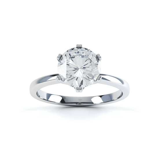 1.50 CT Round Shaped Moissanite Solitaire Engagement Ring 3