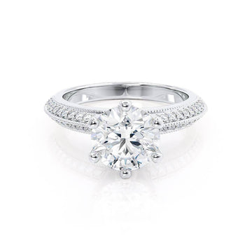 1.50 CT Round Shaped Moissanite Solitaire Engagement Ring 1