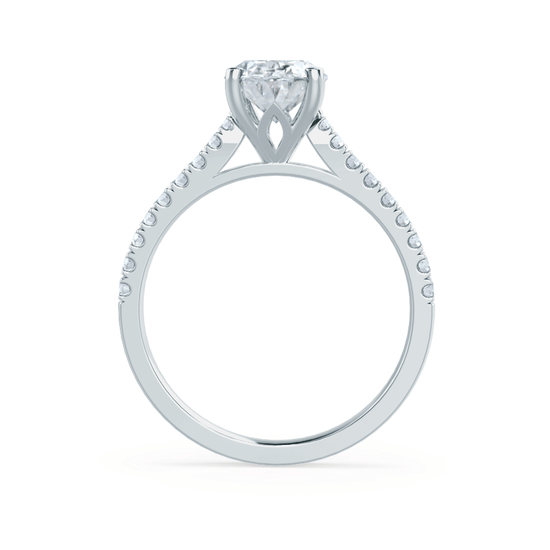 3.0 CT Oval Shaped Moissanite Solitaire Engagement Ring 3