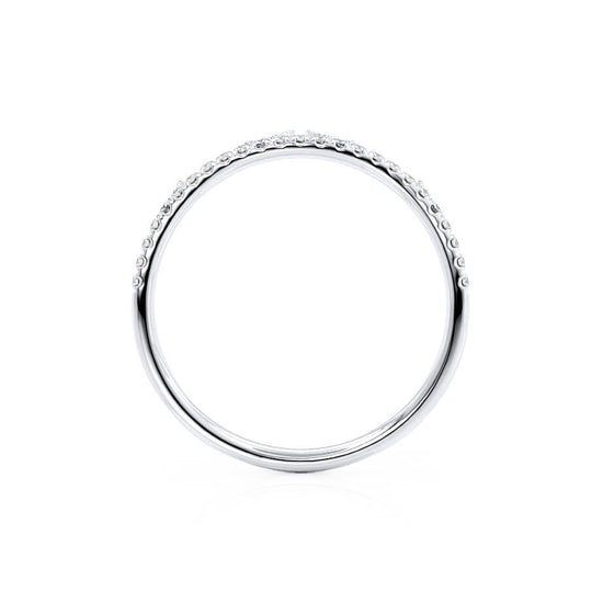 0.21 CT Round Shaped Moissanite Vintage Style Wedding Band 5