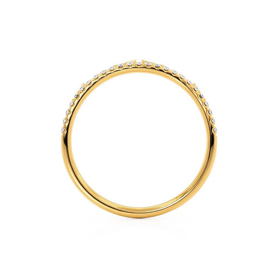 0.21 CT Round Shaped Moissanite Vintage Style Wedding Band 5