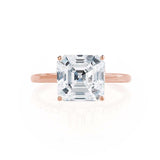 1.80 CT Asscher Shaped Moissanite Solitaire Style Engagement Ring 3