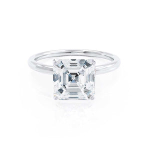 1.80 CT Asscher Shaped Moissanite Solitaire Style Engagement Ring 2