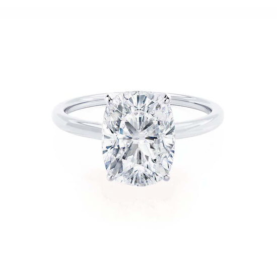 3.34 CT Elongated Cushion Shaped Moissanite Solitaire Engagement Ring 3
