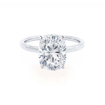 3.34 CT Elongated Cushion Shaped Moissanite Solitaire Engagement Ring 3