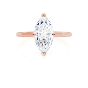 1.0 CT Marquise Shaped Moissanite Solitaire Engagement Ring 2