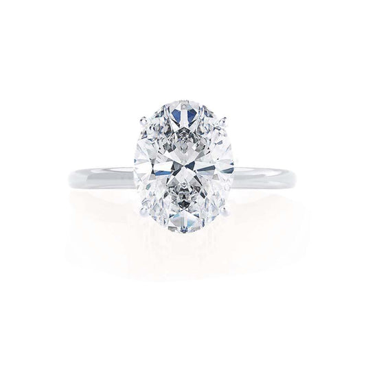 1.50 CT Oval Shaped Moissanite Solitaire Engagement Ring 4